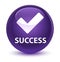 Success (validate icon) glassy purple round button