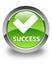 Success (validate icon) glossy green round button