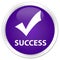 Success (validate icon) premium purple round button
