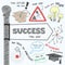 SUCCESS Vector Hand-drawn Sketch Notes