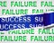 Success Vs Failure Concept Words Depicts Achievement Versus Problems - 3d Illustration
