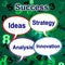 Success Words Indicates Thoughts Victory And Idea