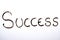 Success written on white background.