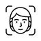 successful access face id line icon vector illustration