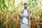 successful agriculturist in field of corn