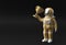 Successful astronaut got the first prize trophy 3D Rendering