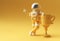 Successful Astronaut Got the First Prize Trophy 3D Rendering