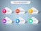 Successful business concept cloud shape infographic template. Infographics with icons and elements.