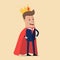 Successful businessman. King businessman. Vector illustration