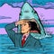 A successful businessman is not afraid of a shark attack