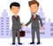 Successful businessmen handshaking after good deal