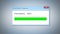 Successful download process, dialog box with green status bar, outdated software