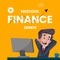 Successful finance growth banner design template