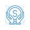 Successful finance strategy vector line icon. Profitable investment and business economic planning.