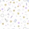 Successful Icons Seamless Pattern. Favourite Items