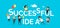 Successful Idea Vector Banner Flat Design