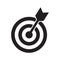 Successful shoot. Darts target aim icon on white background. Vector illustration.