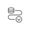 Successful transaction line outline icon