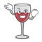 Successful wine character cartoon style