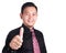 Successfull Happy Businessman Shows Thumb up