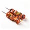 Succulent chicken meat on these yakitori. Delicious chicken pieces on skewers cooked on the grill