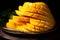 Succulent Mango slices fruit. Generate Ai