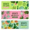 Succulents Banners Set