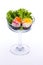 Suchi Japanese food cup isolated