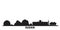 Sudan city skyline isolated vector illustration. Sudan travel black cityscape