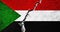Sudan civil war, political division, crisis, fights, conflicts concept