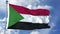 Sudan Flag in a Blue Sky