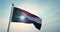 Sudan flag flying backlit in the sky - Video 3d animation