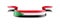 Sudan flag in the form of wave ribbon.