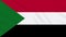 Sudan flag waving cloth, background loop