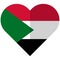 Sudan flat waving flag