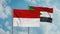 Sudan and Indonesia flag