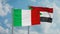 Sudan and Italy flag