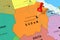 Sudan, Khartoum - capital city, pinned on political map