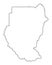 Sudan outline map