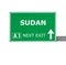 SUDAN road sign isolated on white