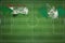 Sudan vs Nigeria Soccer Match, national colors, national flags, soccer field, football game, Copy space