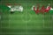 Sudan vs Wales Soccer Match, national colors, national flags, soccer field, football game, Copy space