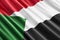 Sudanese flag background, 3D