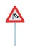 Sudden side cross winds likely ahead road sign, isolated traffic warning flying sock crosswinds sidewind signage, danger windsock