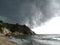 Sudden storm over the Bulgarian beach