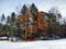 A sudden transition from autumn to winter in the area of the canyon of the Sitter river and reservoir Gubsensee