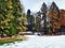 A sudden transition from autumn to winter in the area of the canyon of the Sitter river and reservoir Gubsensee