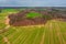 Sudeten foothills. View from the drone.