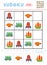 Sudoku for children, education game. Set of transport objects