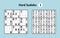 Sudoku game with answers. Hard complexity. Simple vector